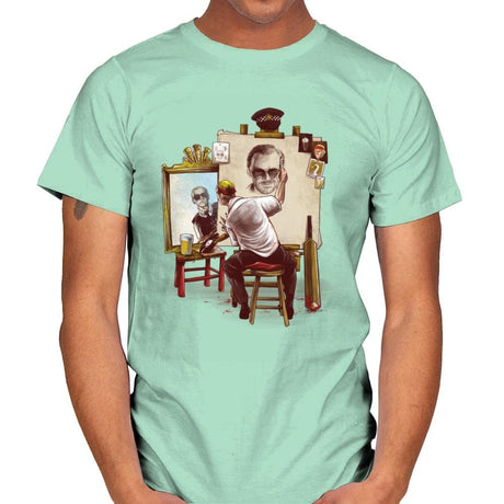 Triple Cornetto Portrait - Art Attack - Mens T-Shirts RIPT Apparel Small / Mint Green