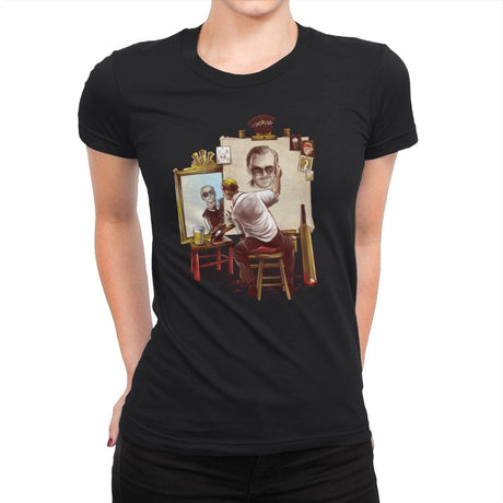 Triple Cornetto Portrait - Art Attack - Womens Premium T-Shirts RIPT Apparel Small / Black