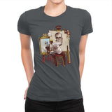 Triple Cornetto Portrait - Art Attack - Womens Premium T-Shirts RIPT Apparel Small / Heavy Metal