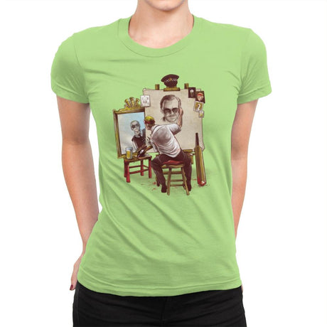 Triple Cornetto Portrait - Art Attack - Womens Premium T-Shirts RIPT Apparel Small / Mint