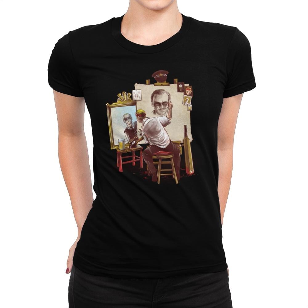 Triple Cornetto Portrait - Art Attack - Womens Premium T-Shirts RIPT Apparel Small / Natural