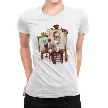 Triple Cornetto Portrait - Art Attack - Womens Premium T-Shirts RIPT Apparel Small / White