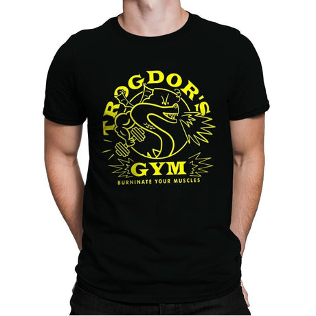 Trog's Gym - Mens Premium T-Shirts RIPT Apparel Small / Black