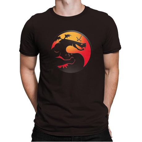 Trogdor Kombat - Best Seller - Mens Premium T-Shirts RIPT Apparel Small / Dark Chocolate