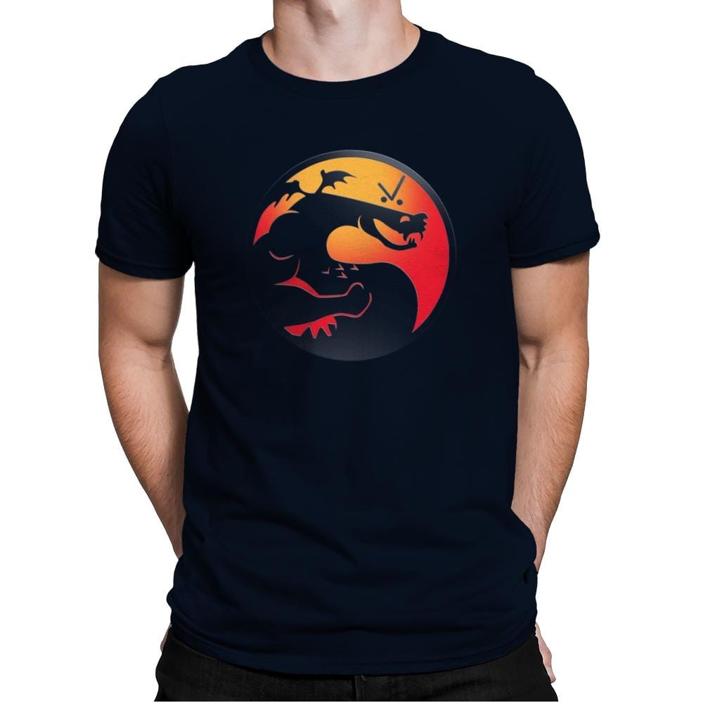 Trogdor Kombat - Best Seller - Mens Premium T-Shirts RIPT Apparel Small / Midnight Navy