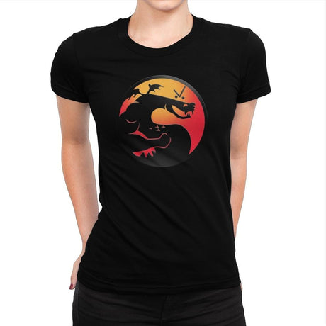 Trogdor Kombat - Best Seller - Womens Premium T-Shirts RIPT Apparel Small / Indigo