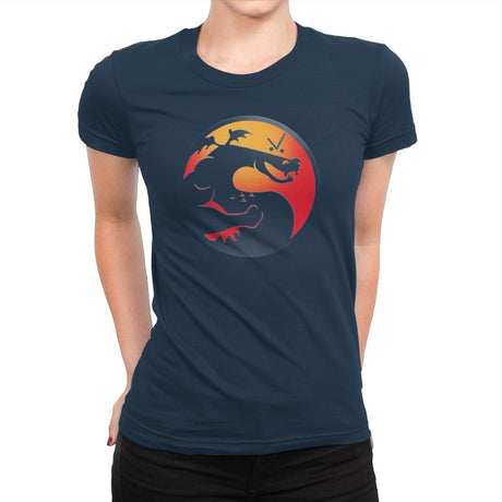 Trogdor Kombat - Best Seller - Womens Premium T-Shirts RIPT Apparel Small / Midnight Navy