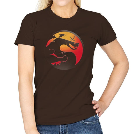 Trogdor Kombat - Best Seller - Womens T-Shirts RIPT Apparel Small / Dark Chocolate