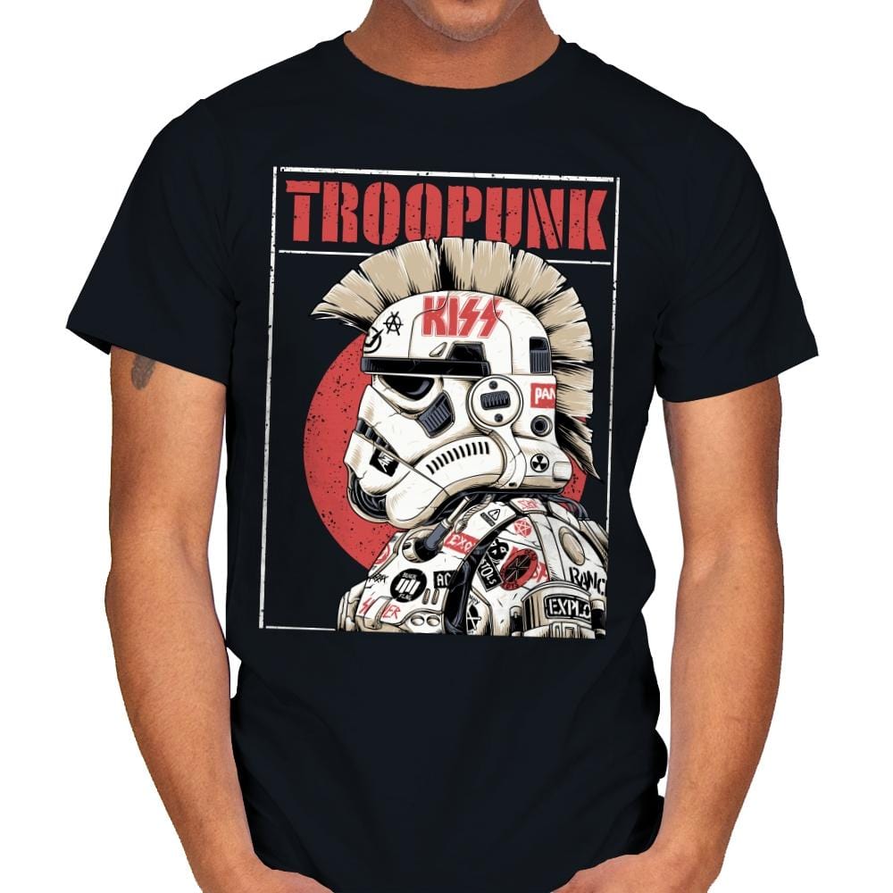 Troopunk - Mens T-Shirts RIPT Apparel Small / Black