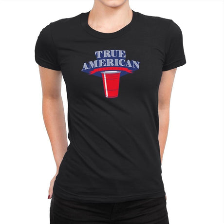 True American Champion - Star-Spangled - Womens Premium T-Shirts RIPT Apparel Small / Black