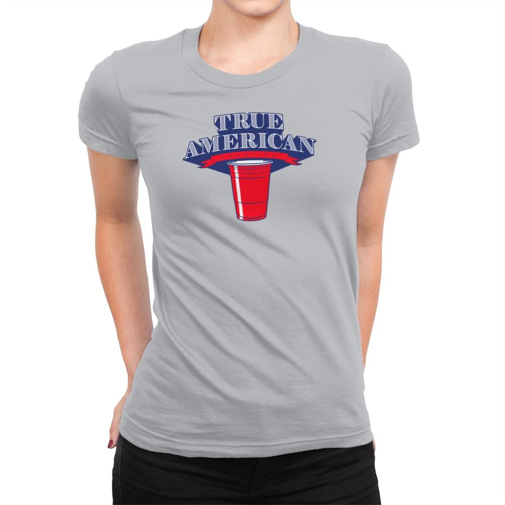 True American Champion - Star-Spangled - Womens Premium T-Shirts RIPT Apparel Small / Silver