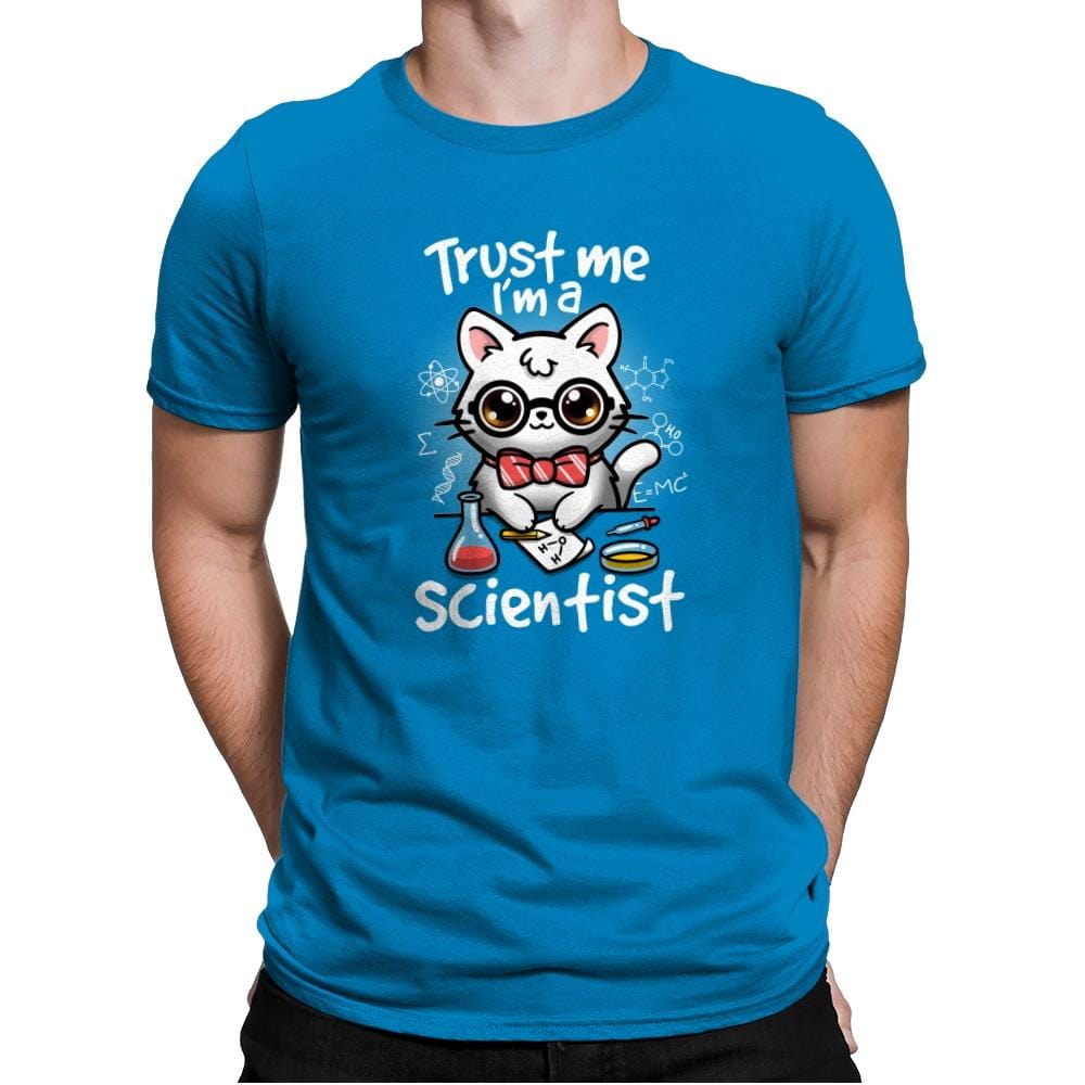 Trust a scientist cat - Mens Premium T-Shirts RIPT Apparel Small / Turqouise