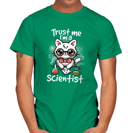 Trust a scientist cat - Mens T-Shirts RIPT Apparel Small / Kelly