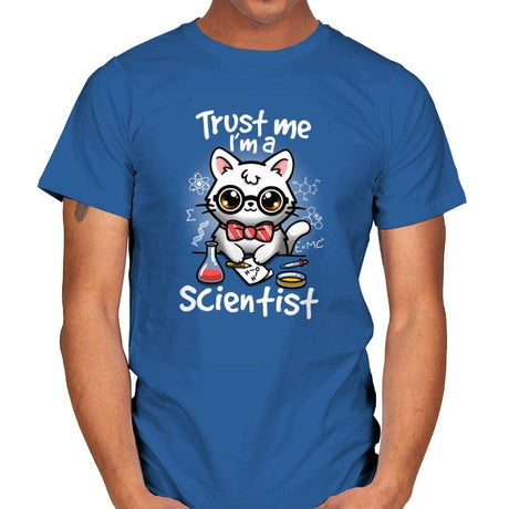 Trust a scientist cat - Mens T-Shirts RIPT Apparel Small / Royal
