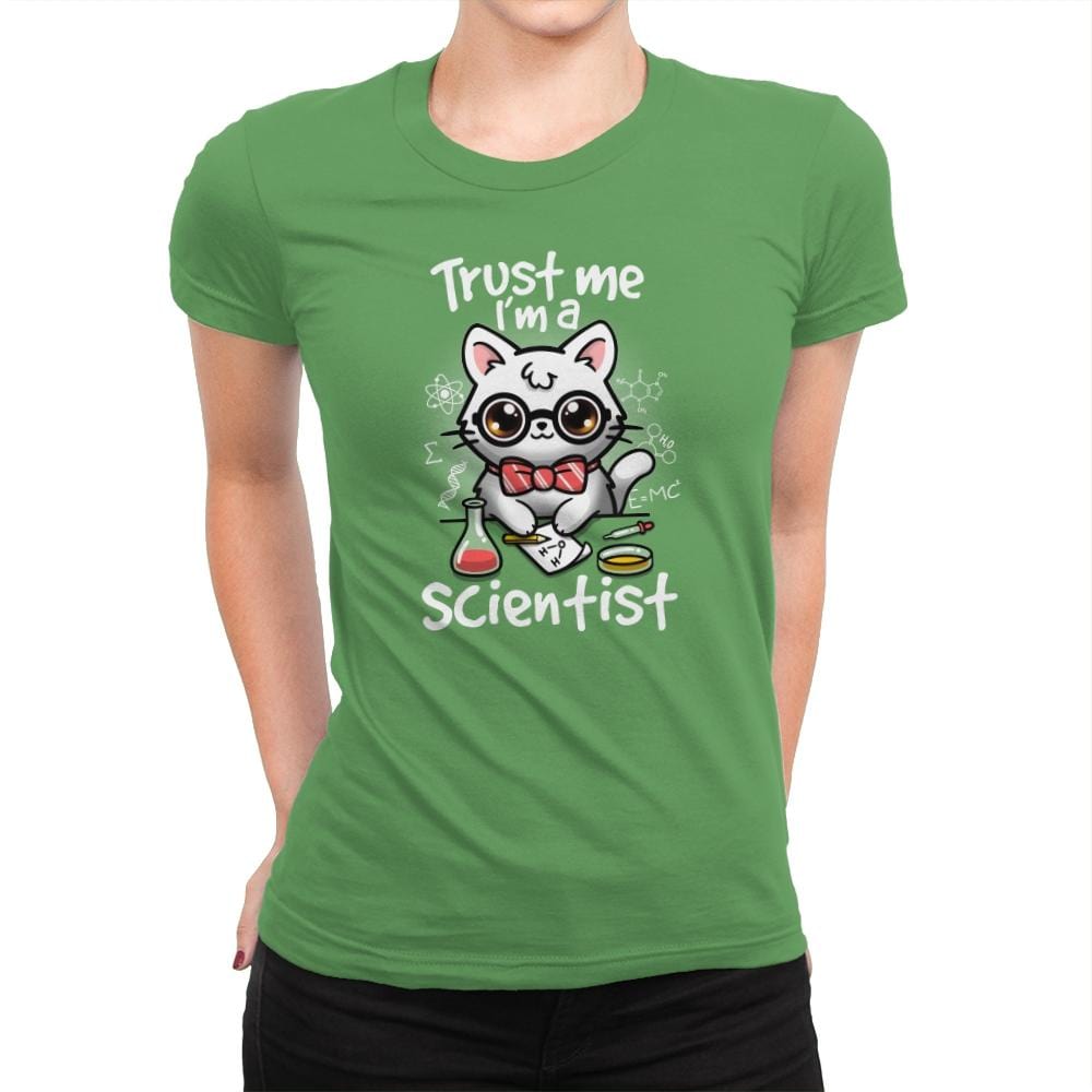 Trust a scientist cat - Womens Premium T-Shirts RIPT Apparel Small / Kelly