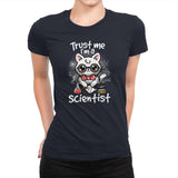 Trust a scientist cat - Womens Premium T-Shirts RIPT Apparel Small / Midnight Navy