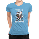 Trust a scientist cat - Womens Premium T-Shirts RIPT Apparel Small / Turquoise