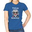 Trust a scientist cat - Womens T-Shirts RIPT Apparel Small / Royal