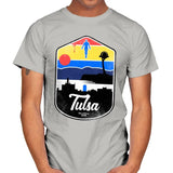 Tulsa - Mens T-Shirts RIPT Apparel Small / Ice Grey