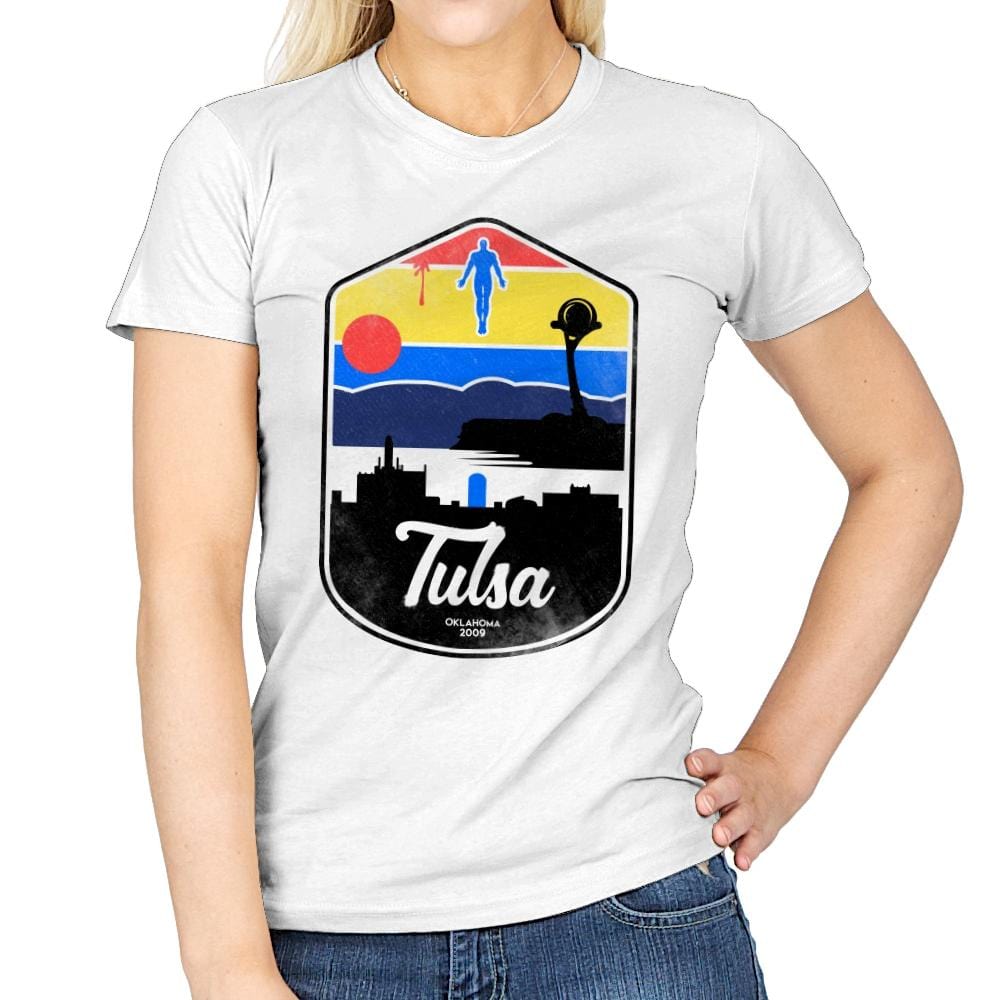 Tulsa - Womens T-Shirts RIPT Apparel Small / White