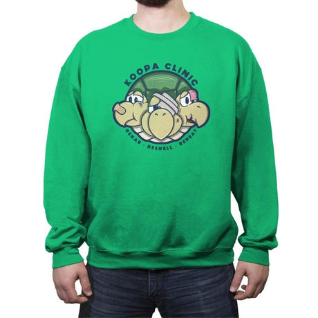 Turtle Clinic - Crew Neck Sweatshirt Crew Neck Sweatshirt RIPT Apparel Small / Irish Green