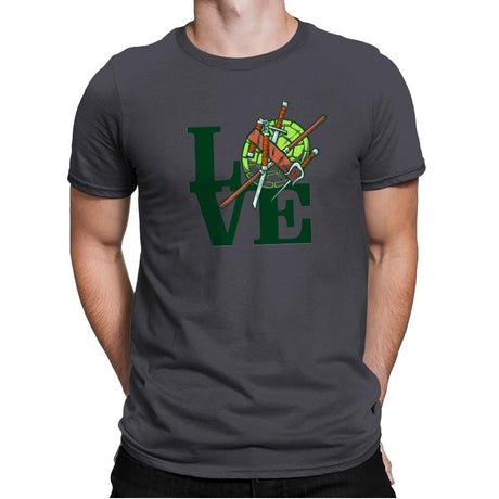 Turtle Love Exclusive - Mens Premium T-Shirts RIPT Apparel Small / Heavy Metal