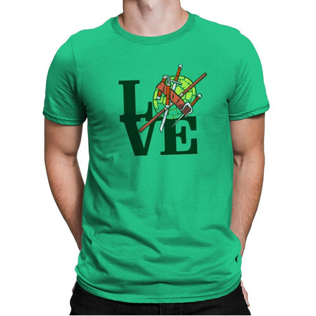 Turtle Love Exclusive - Mens Premium T-Shirts RIPT Apparel Small / Kelly Green
