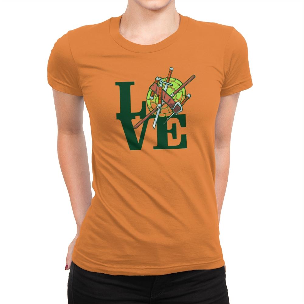 Turtle Love Exclusive - Womens Premium T-Shirts RIPT Apparel Small / Classic Orange