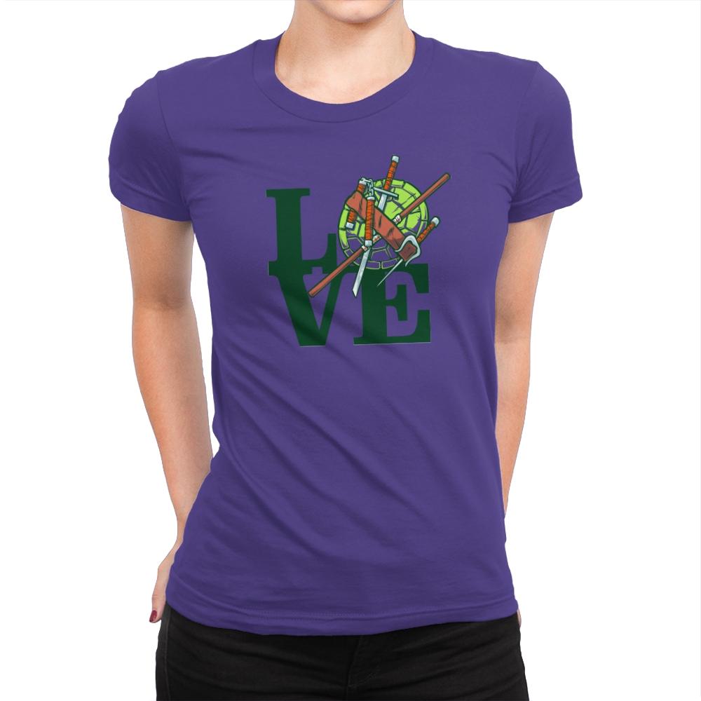 Turtle Love Exclusive - Womens Premium T-Shirts RIPT Apparel Small / Purple Rush