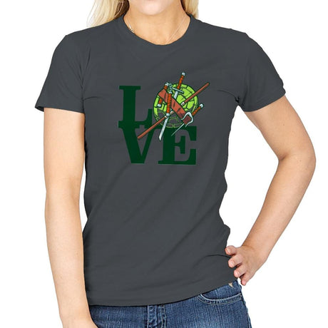 Turtle Love Exclusive - Womens T-Shirts RIPT Apparel Small / Charcoal