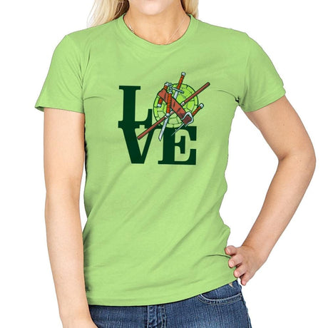 Turtle Love Exclusive - Womens T-Shirts RIPT Apparel Small / Mint Green