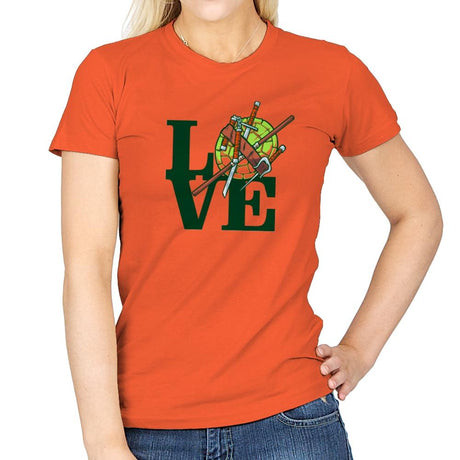Turtle Love Exclusive - Womens T-Shirts RIPT Apparel Small / Orange