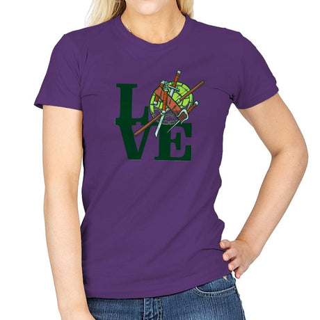 Turtle Love Exclusive - Womens T-Shirts RIPT Apparel Small / Purple