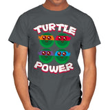Turtle Power - Mens T-Shirts RIPT Apparel Small / Charcoal