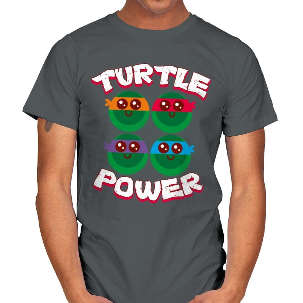 Turtle Power - Mens T-Shirts RIPT Apparel Small / Charcoal