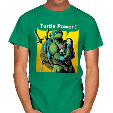 TURTLE POWER! - Mens T-Shirts RIPT Apparel Small / Kelly