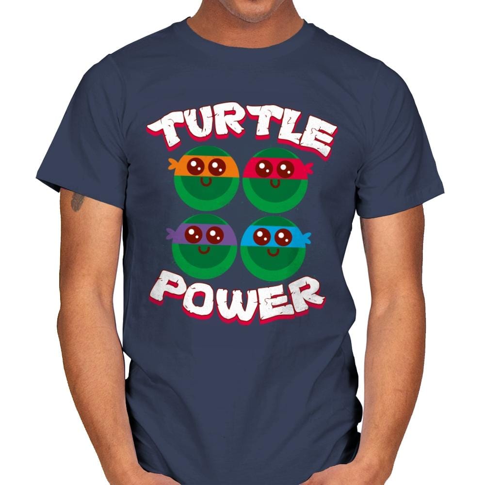 Turtle Power - Mens T-Shirts RIPT Apparel Small / Navy