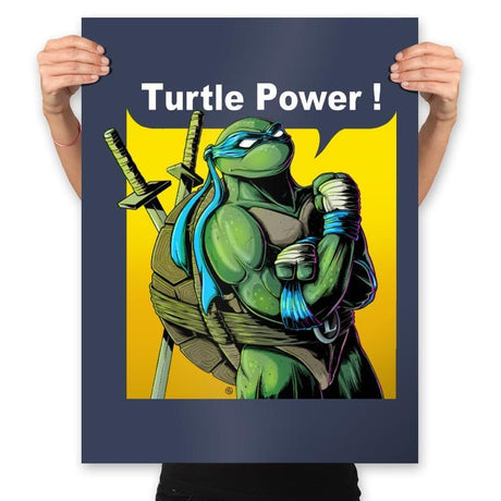 TURTLE POWER! - Prints Posters RIPT Apparel 18x24 / Navy