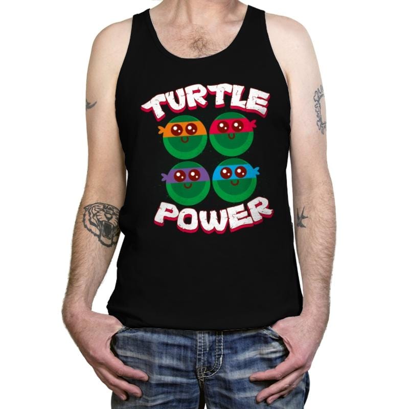 Turtle Power - Tanktop Tanktop RIPT Apparel X-Small / Black