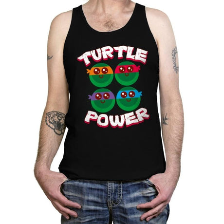 Turtle Power - Tanktop Tanktop RIPT Apparel X-Small / Black
