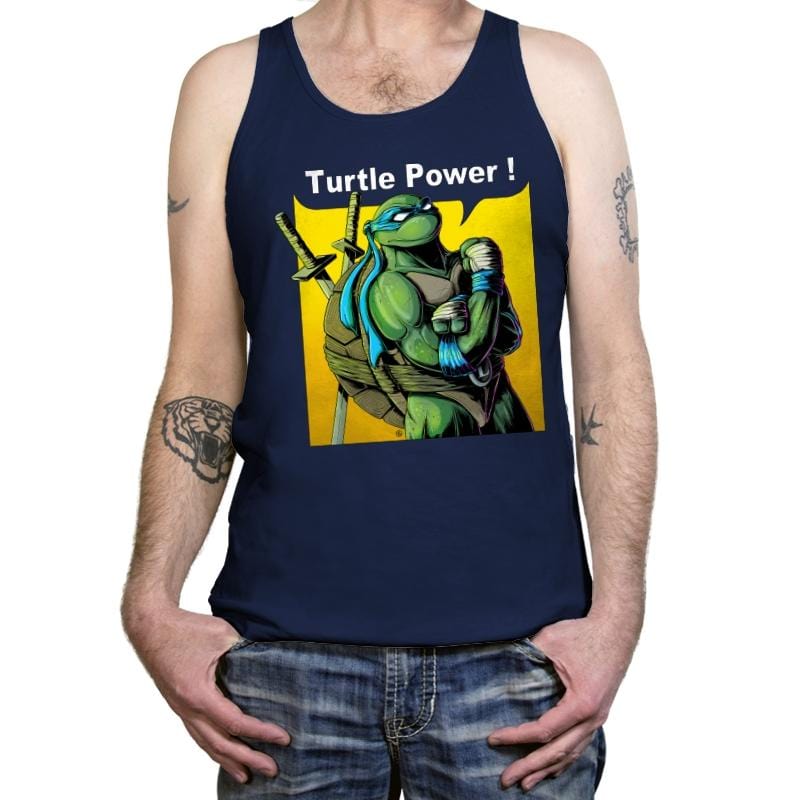 TURTLE POWER! - Tanktop Tanktop RIPT Apparel X-Small / Navy