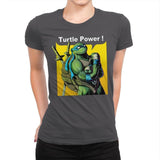 TURTLE POWER! - Womens Premium T-Shirts RIPT Apparel Small / Heavy Metal