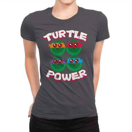 Turtle Power - Womens Premium T-Shirts RIPT Apparel Small / Heavy Metal