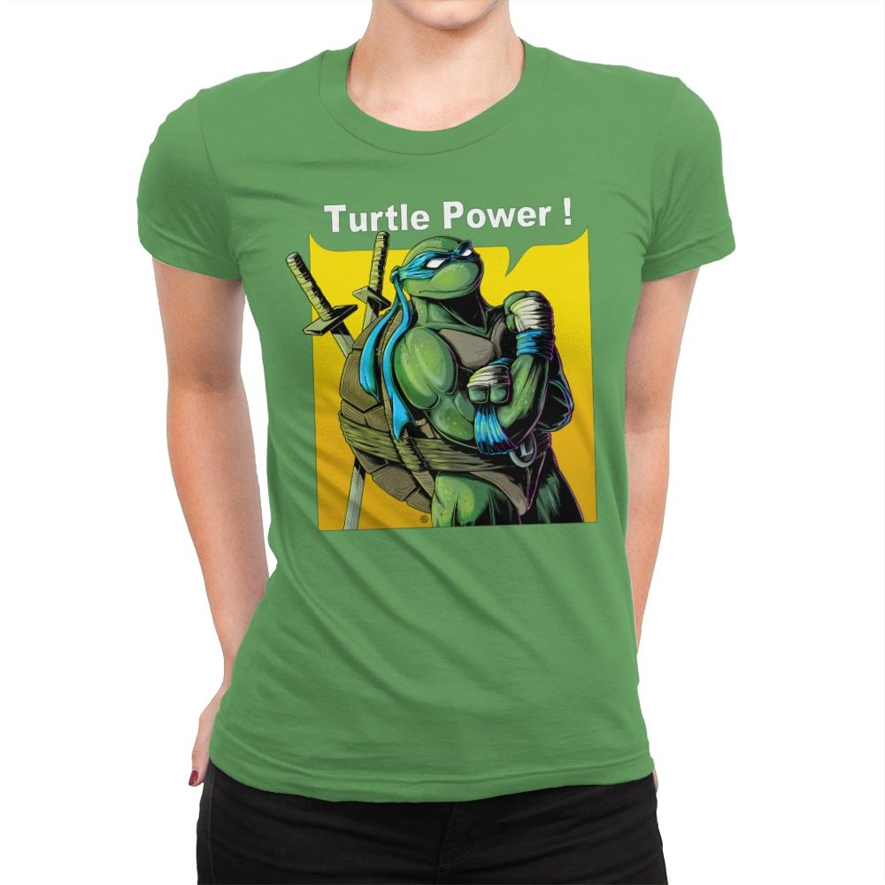 TURTLE POWER! - Womens Premium T-Shirts RIPT Apparel Small / Kelly