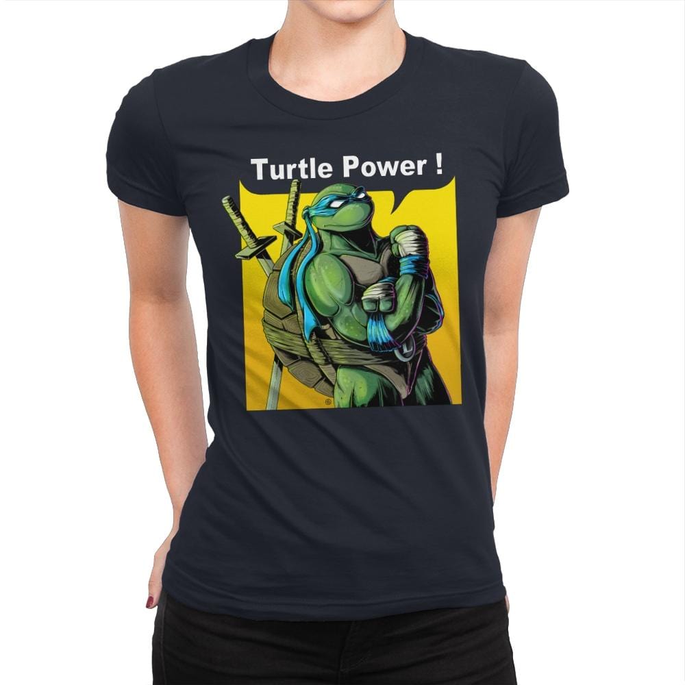 TURTLE POWER! - Womens Premium T-Shirts RIPT Apparel Small / Midnight Navy