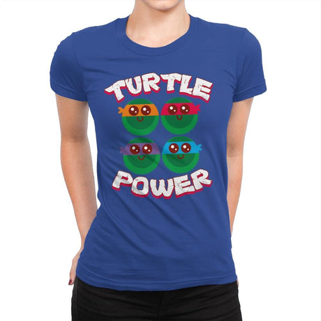 Turtle Power - Womens Premium T-Shirts RIPT Apparel Small / Royal