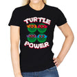 Turtle Power - Womens T-Shirts RIPT Apparel Small / Black