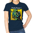 TURTLE POWER! - Womens T-Shirts RIPT Apparel Small / Navy