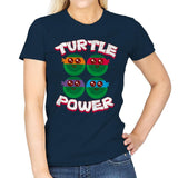 Turtle Power - Womens T-Shirts RIPT Apparel Small / Navy