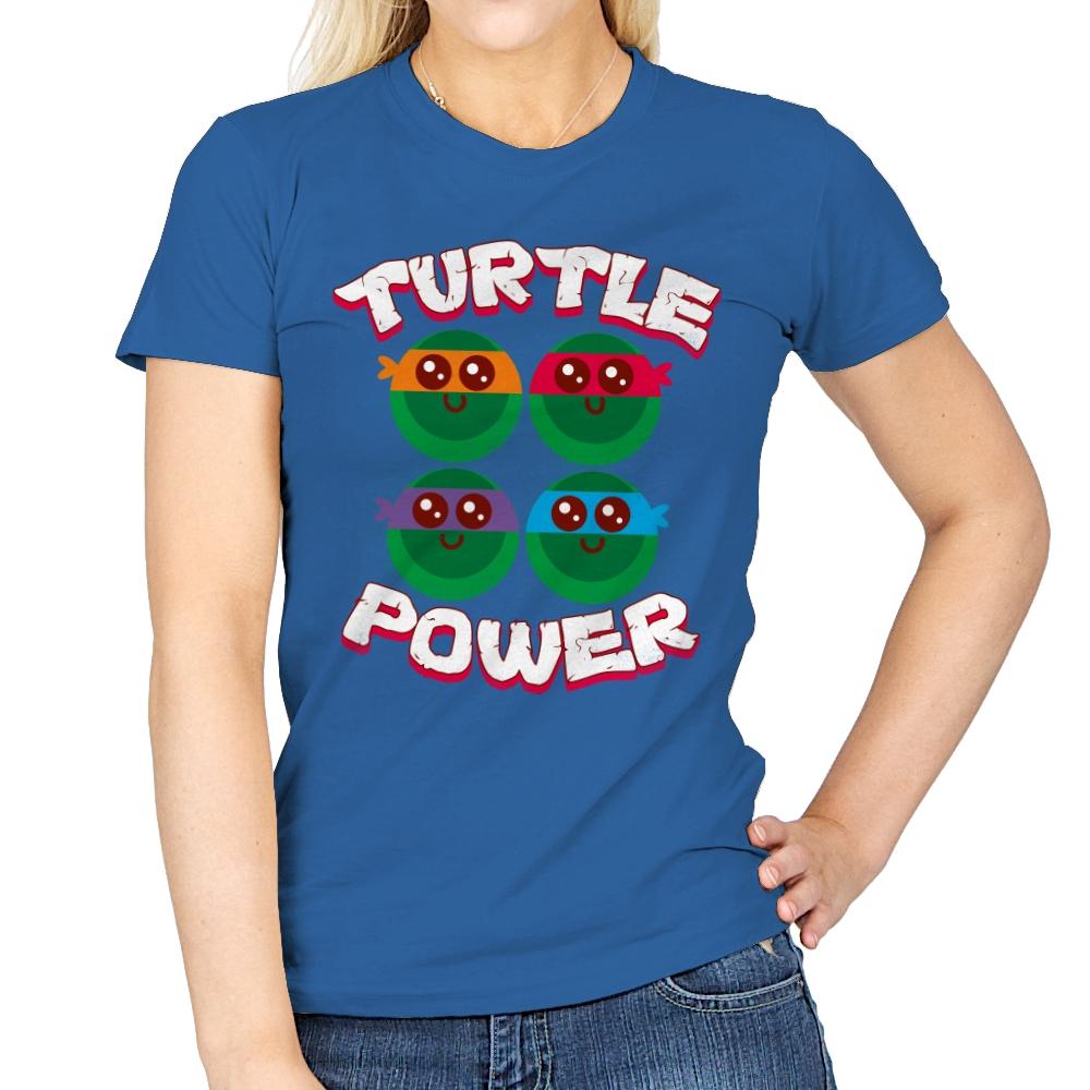 Turtle Power - Womens T-Shirts RIPT Apparel Small / Royal